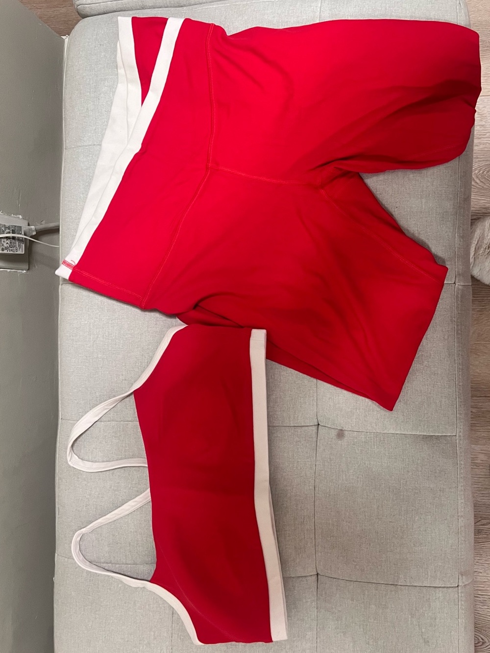 all in motion Red and White Athletic Leggings Set